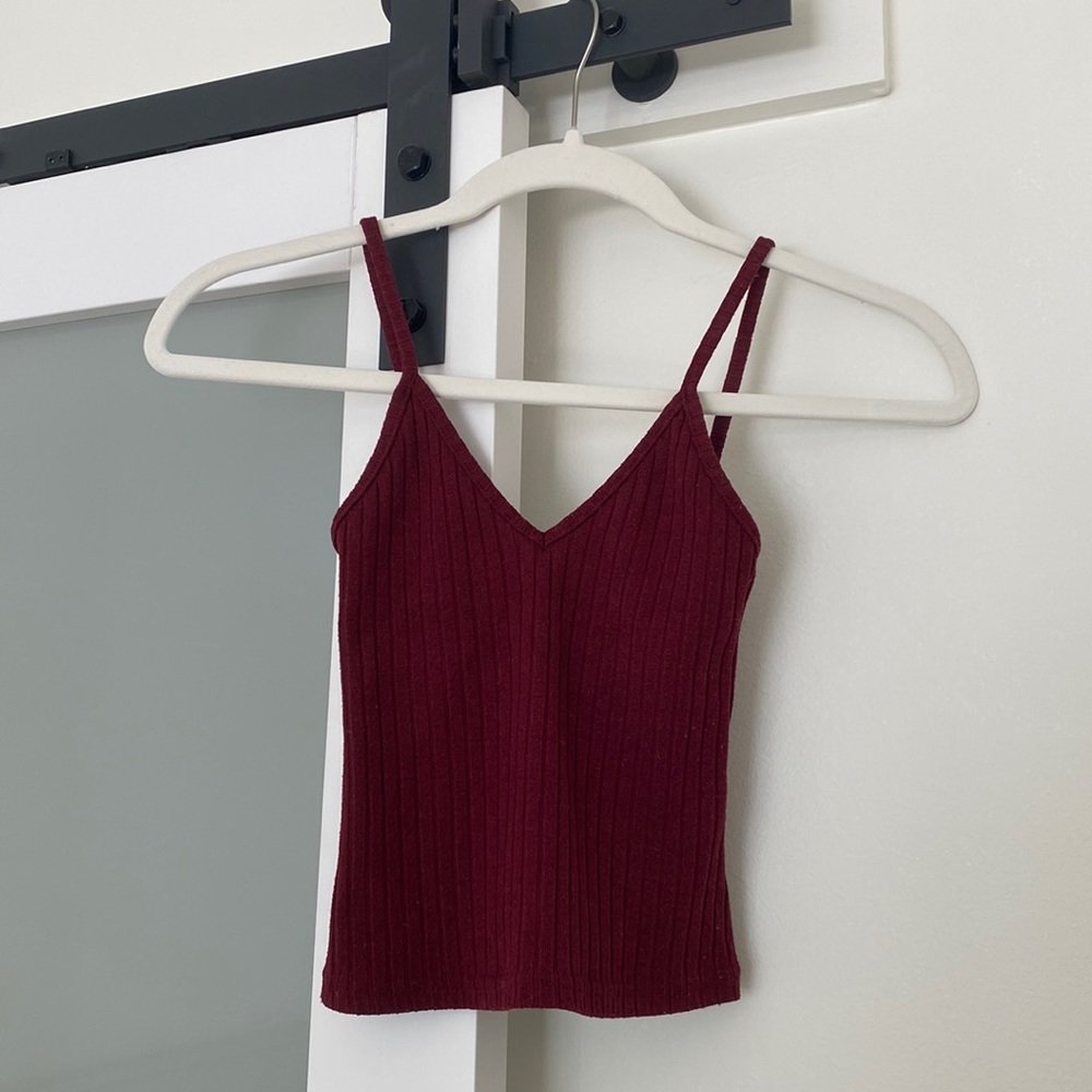 Brandy Melville Burgundy Red Crop Top Tank